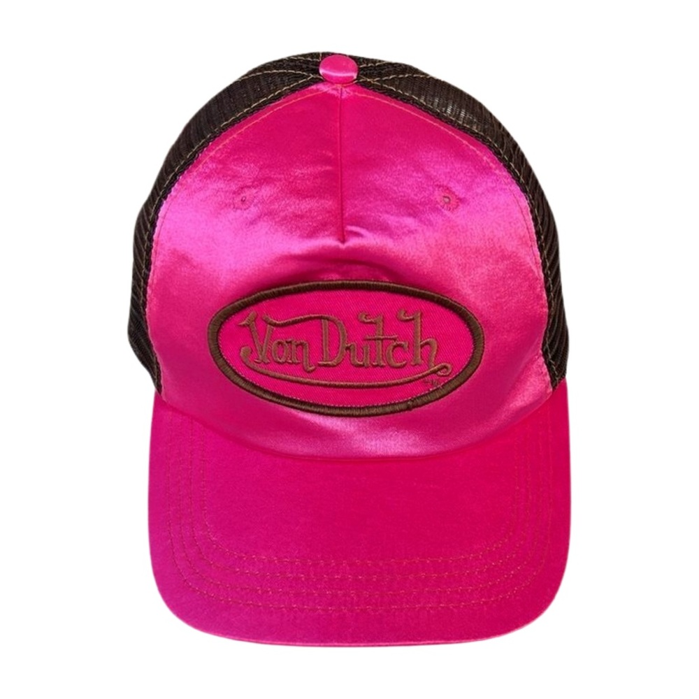 Rare Von Dutch Hot Pink Satin Trucker Hat – Y2K Icon